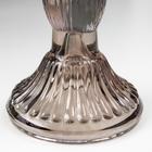 Подсвечник на 1 свечу «Колонна с шарами», стекло, серый прозрачный, 15.5×8.5×8.5 см - фото 22537959