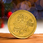 Медаль шоколадная "Счастливого нового года" Дедушка Мороз, 25г - Фото 1