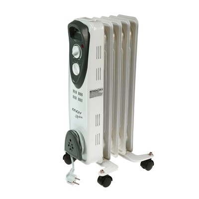 Обогреватель масляный ENGY EN-2205 Modern, 5 секций, напольный, 1000 Вт, 10 м², белый