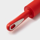 Скалка Доляна «Каппадокия», 43×5 см, рабочая часть 19.5 см, красная - Фото 3