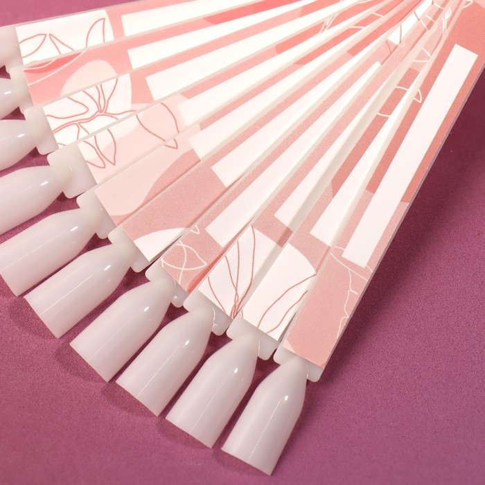 Палитра для лаков на кольце «DO SOMETHING AMAZING», с наклейками, 50 ногтей, в PVC - чехле, цвет «слоновая кость» 24659