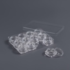 Органайзер для хранения мелочей, 12 баночек, 4 мл, 12×10×2 см, прозрачный - Фото 2