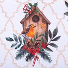 Новогодний комплект штор для кухни с подхватами "Beautiful birds" 145х180см-2 шт., габардин - Фото 4