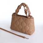 Сумка женская на молнии, цвет бежевый - фото 27333853