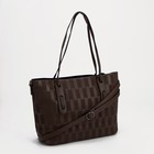 Сумка женская на молнии, цвет коричневый - фото 21393646