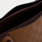 Сумка женская на молнии, цвет коричневый - фото 21393651