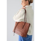 Сумка женская на молнии, цвет коричневый - фото 21393652