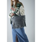 Сумка женская тоут на молнии, 27×16×23 см, однотонная, серая - фото 51849914