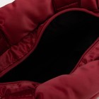 Сумка-тоут на молнии, 3 наружных кармана, длинный ремень, цвет бордовый - фото 21393671