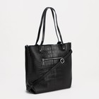 Сумка-тоут на молнии, цвет чёрный - фото 21393674