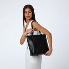 Сумка-тоут на молнии, цвет чёрный - фото 25477910