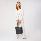 Сумка женская на молнии, цвет серый - фото 25318384