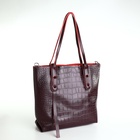 Сумка женская на молнии, цвет бордовый - фото 21393687