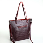 Сумка женская на молнии, цвет бордовый - фото 27333857