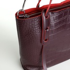 Сумка женская на молнии, цвет бордовый - фото 27333858