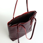 Сумка женская на молнии, цвет бордовый - фото 27333860