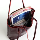 Сумка женская на молнии, цвет бордовый - фото 27333861