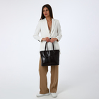 Сумка женская на молнии, цвет тёмно-коричневый - фото 25477913