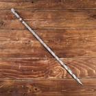 Шампур с ручкой-кольцом, рабочая длина - 40 см, ширина - 10 мм, толщина - 2 мм с узором - Фото 2