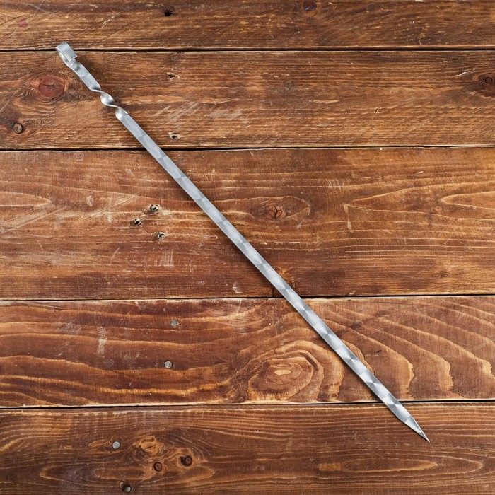 Шампур узбекский с ручкой-кольцом, рабочая длина - 40 см, ширина - 10 мм, толщина - 2 мм - фото 1880797070