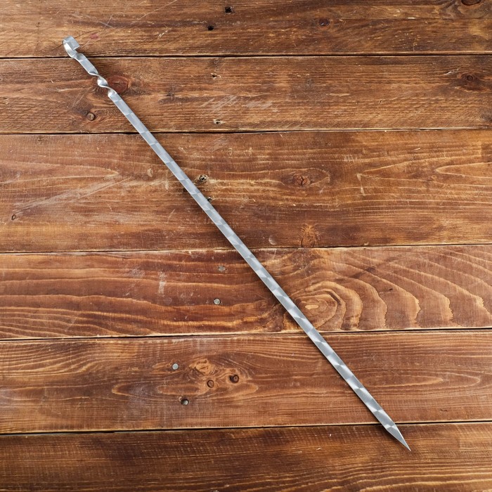 Шампур узбекский с ручкой-кольцом, рабочая длина - 50 см, ширина - 10 мм, толщина - 2 мм - фото 1912529570