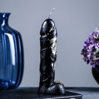 Фигурная свеча "Фаворит" черная с поталью 16см - Фото 3