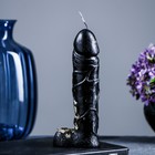 Фигурная свеча "Фаворит" черная с поталью 16см - Фото 4