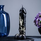 Фигурная свеча "Фаворит" черная с поталью 16см - Фото 5