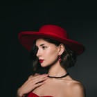 Серьги висячие со стразами «Вечерние» дама, бордовые в чёрном металле - Фото 4