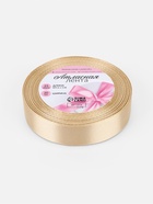 Лента атласная, 20 мм, 23±1 м, светло-бежевая - Фото 5