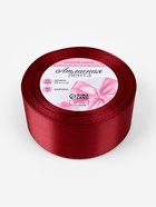 Лента атласная, 40 мм, 23±1 м, бордовая №48 - Фото 4