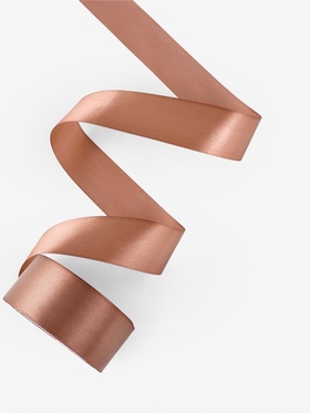 Лента атласная, 40 мм, 23±1 м, цвет бронзовый №117 (комплект 2 шт)