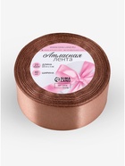 Лента атласная, 40 мм, 23±1 м, цвет бронзовый №117 - Фото 4