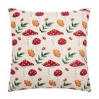 Наволочка декоративная Этель «Грибы» 40×40 см, 100% п/э, велюр - Фото 1