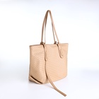 Сумка женская на молнии, цвет бежевый - фото 21393934