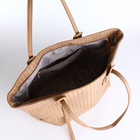 Сумка женская на молнии, цвет бежевый - фото 27093907