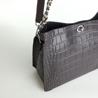 Сумка женская на молнии, цвет серый - фото 27051526