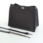 Сумка женская на молнии, цвет серый - фото 27051528