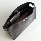 Сумка женская на молнии, цвет серый - фото 27051530