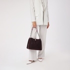 Сумка-тоут на молнии, цвет бордовый - фото 25318404