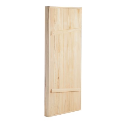 Дверной блок для бани, 180×80см, из липы, на клиньях, массив, "Добропаровъ"