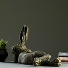 Фигура "Ушастый заяц лежит" 45х28х18см, золото - Фото 6