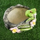 Фигурное кашпо "Лягушка на камне" 22х20х18см - Фото 5
