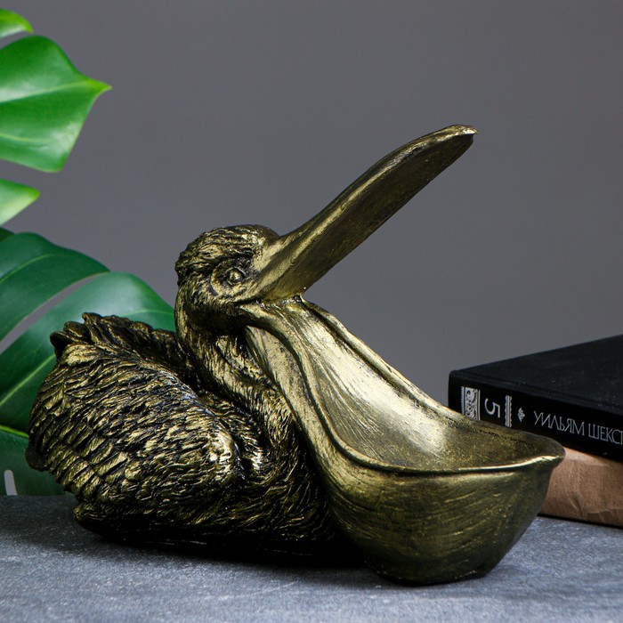 Подставка - конфетница "Пеликан" бронза, 34х24х12см - Фото 1