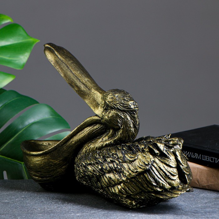 Подставка - конфетница "Пеликан" бронза, 34х24х12см - фото 1905868851