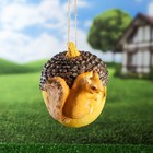 Подвесной декор "Кормушка белка с орехом" малая 17х17х16см - Фото 3