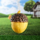 Подвесной декор "Кормушка белка с орехом" малая 17х17х16см - Фото 4