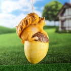 Подвесной декор "Кормушка белка с орехом" 24х17х13см - Фото 2