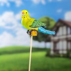 Фигура - штекер "Попугай" зеленый 10х5х4см - Фото 1