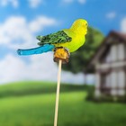Фигура - штекер "Попугай" зеленый 10х5х4см - Фото 3